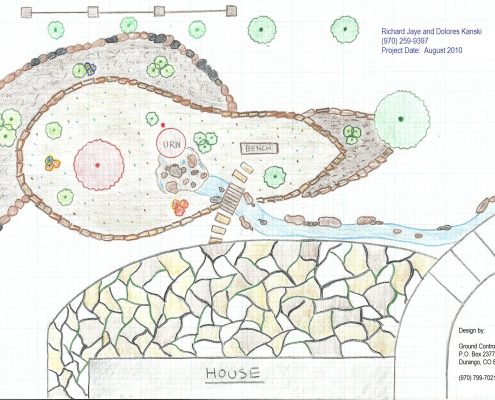 Plans for water feature by Ground Control Landscaping - Durango Colorado